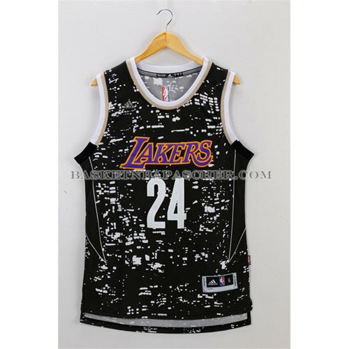 Maillot Lumieres de la ville Los Angeles Lakers Bryant Noir